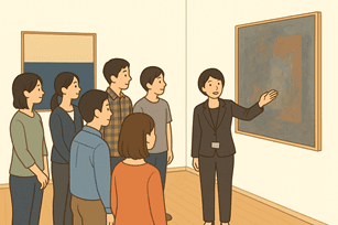 現代美術館での作品鑑賞